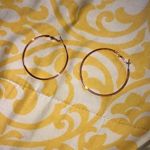 Rose gold hoop earrings